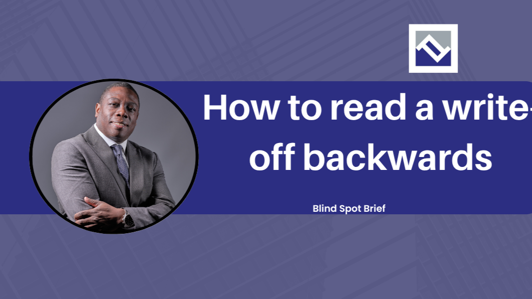 Blind Spot Brief cover: How to read a write-off backwards