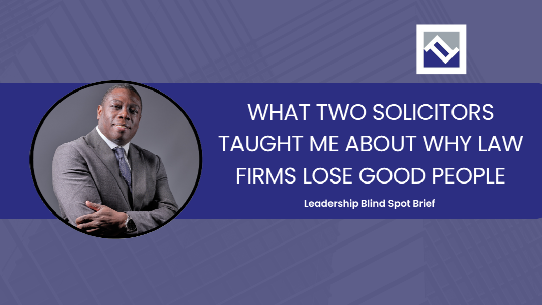 Blind Spot Brief cover: What two solicitors taught me about why law firms lose good people
